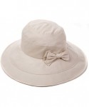 Baseball Caps Womens UPF50 Cotton Packable Sun Hats w/Chin Cord Wide Brim Stylish 54-60CM - 69038_beige - CH19644U59K $29.11