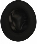 Fedoras Men's Premium 100% Wool Fedora Hat - Black With White - C0194HCO5A6 $50.13