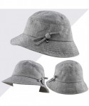 Bucket Hats Light Weight Packable Women's Wide Brim Sun Bucket Hat - Sophie-grey - CG18GQU9U0K $22.17