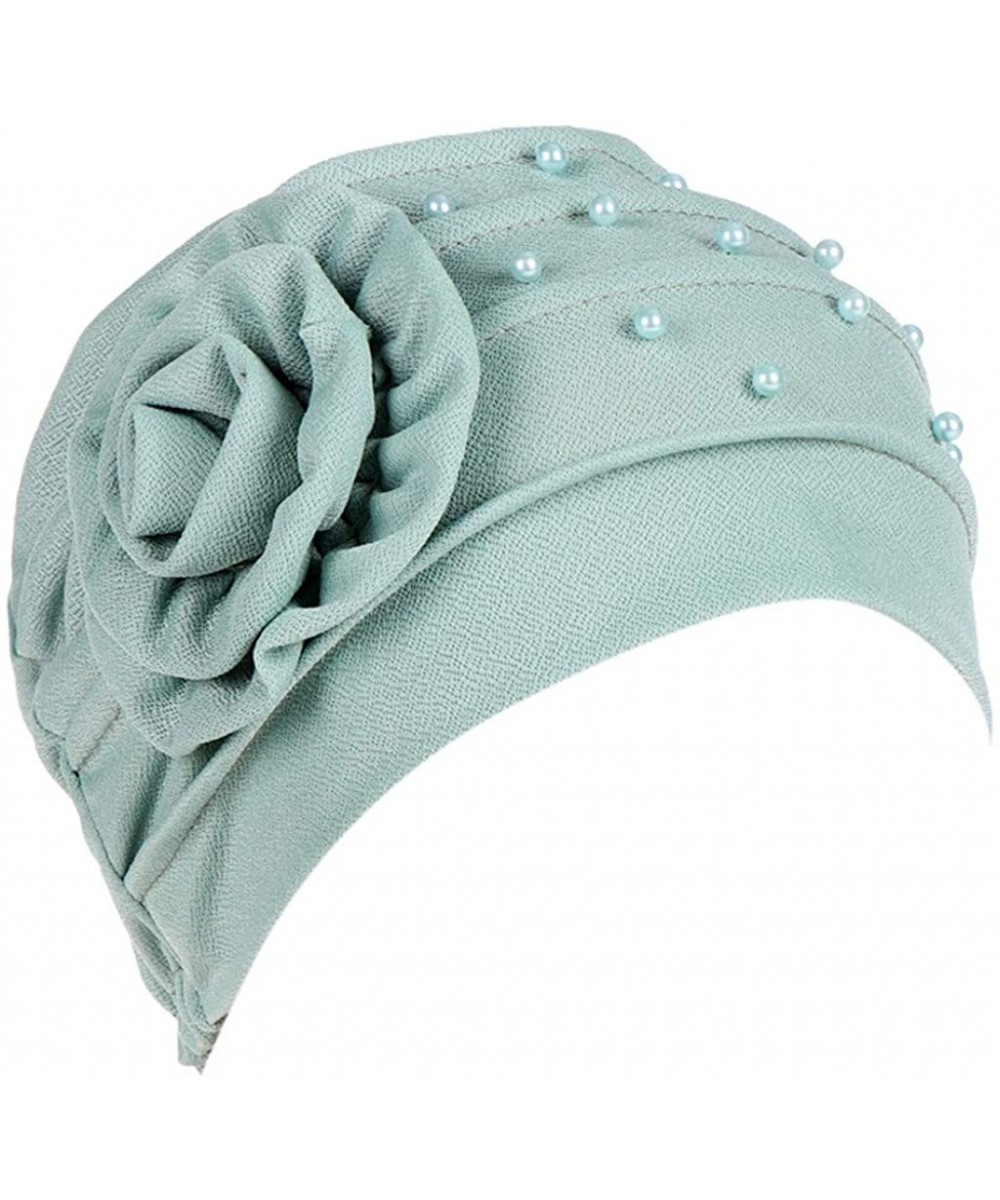 Skullies & Beanies Fashion Women Muslim Stretch Turban Hat Chemo Cap Hair Loss Head Scarf Wrap Hijib Cap Gift - D - CV18RG2AY...