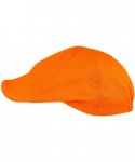 Newsboy Caps Men's 100% Cotton Duck Bill Flat Golf Ivy Driver Visor Sun Cap Hat - Orange - C218QC406LS $15.15