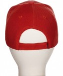 Baseball Caps Customized Initial U Letter Structured Baseball Hat Cap Curved Visor - Red Hat White Black Letter - CO18I4EXEM3...