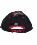 Baseball Caps XFL - San Francisco Demons - Vintage Team Logo and XFL Logo on Black Adjustable Hat - CL18M0I7408 $26.44