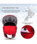 Skullies & Beanies Trooper Trapper Hat Winter Windproof Ski Hat with Ear Flaps and Mask Warm Hunting Hats for Men Women - Red...