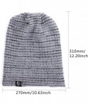 Skullies & Beanies Mens Slouchy Beanie Hat Summer Oversized Knit Cap for Women Winter Skull Cap B309 - B724-light Gray - C418...
