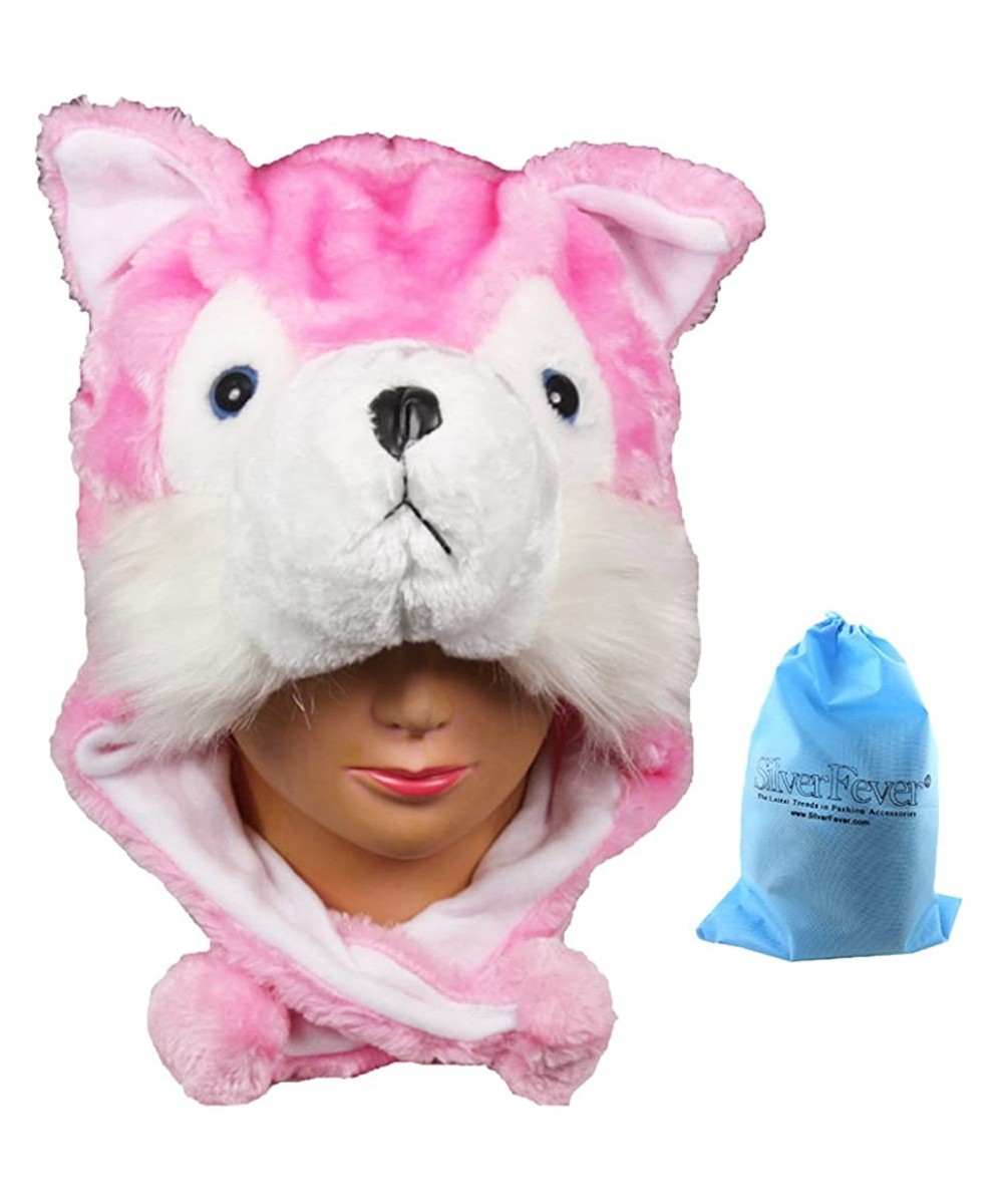 Skullies & Beanies Plush Soft Animal Beanie Hat Halloween Cute Soft Warm Toddler to Teen - Pink Fox - C512M5NBL45 $16.65