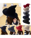 Berets Women's Witch Knitted Wool Hats for Cosplay Costume Daily Wear - Red - CQ18LHLKGM5 $13.96