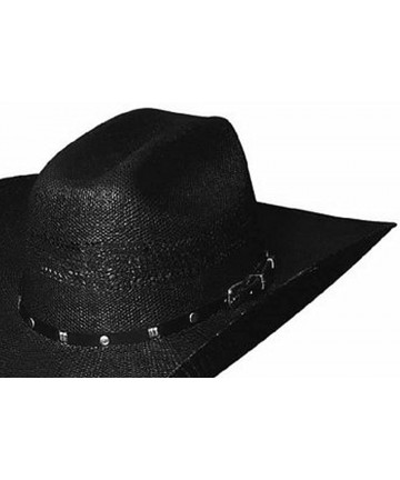 Cowboy Hats Montecarlo Hats - BLACK ARROW - 20X BANGORA Straw Western Cowboy Hat - CP11D2JZ05X $46.89