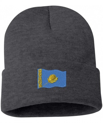 Skullies & Beanies Kazakhstan Flag Custom Personalized Embroidery Embroidered Beanie - Gray - CP12OHZMLNL $23.45