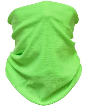 Balaclavas Bandana Cloth Face Mask Washable Face Covering Neck Gaiter Dust Mask - Lime - CH198SS8C0I $18.32
