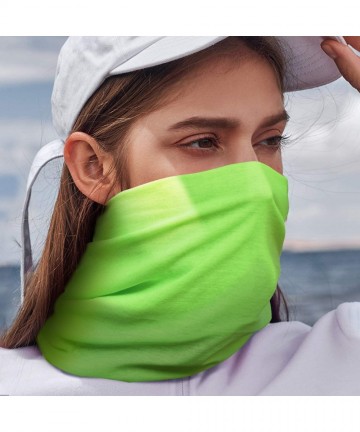 Balaclavas Bandana Cloth Face Mask Washable Face Covering Neck Gaiter Dust Mask - Lime - CH198SS8C0I $12.30