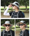 Sun Hats Men Fishing Hiking Bucket Hat Cowboy Sun Protection Cap Outdoor Travel Foldable Boonie UPF 50+ - Yq002-lightgray - C...