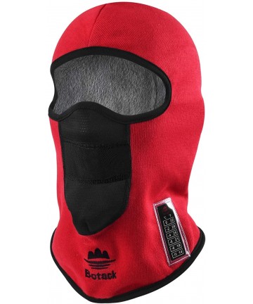 Balaclavas Balaclava Windproof Rabbit Fur Ski Face Mask with Thermometer Cold Weather Face Mask for Skiing Snowboarding - CS1...