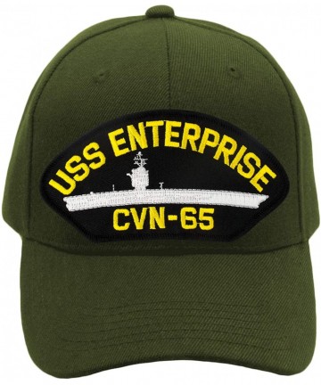 Baseball Caps USS Enterprise CVN-65 Hat/Ballcap Adjustable One Size Fits Most - Olive Green - CO18SMUDA8R $34.21