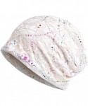 Skullies & Beanies Women's Sleep Soft Headwear Cotton Lace Beanie Hat Hair Covers Night Sleep Cap - Color Mix1&2 - C218DZ5XWM...