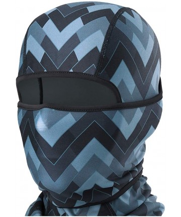 Balaclavas Balaclava Windproof Ski Mask(Easy Open/Close) - Gray Blue - C618A6Z357D $22.52