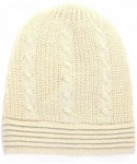 Skullies & Beanies an Unisex Fall Winter Beanie Hat Cable Knit Patterns Urban Wear Men Women - Ivory - CG12NVDNDXC $15.48