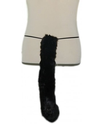 Headbands Party Cosplay Costume Fox Ears Faux Fur Hair Hoop Headband + Tail Set - A3 Black Red - CF186AT8TG9 $25.18