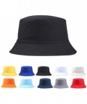 Bucket Hats Solid Color Fisherman Hat-Folding Sun Hat Outdoor Beach Travel Men Women Bucket Cap - Blue - CJ194OKAXSM $11.15