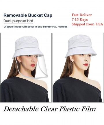 Baseball Caps Baseball Hat- Bucket Hat- Reusable Detachable Film Hat Men & Women - I-white - CP198UOKYSR $18.81