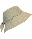 Sun Hats Women's Wide Brim Lined Bucket Sun Hat w/Bow- Packable and Crushable- UPF 50+ - Brown - CH12DZT70W5 $32.46