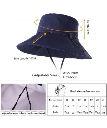 Sun Hats UV50 Foldable Sunhat Women Ponytail Hole Safari Beach Fishing Bucket Hat 55-61CM - 99024_gray - C118COIYILM $26.62