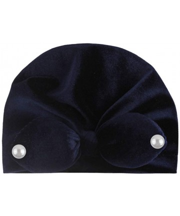 Skullies & Beanies Cute Newborn Baby Cotton Turban Beanie Hat Fur Pom Pom Knot Wrap Headwear Holiday Bobble Ski Cap Hat 0-4Ye...