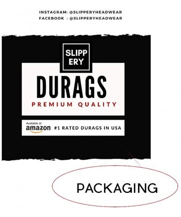 Skullies & Beanies Slippery Apparel - Velvet Premium Durag 360 Waves Extra Long Straps for Men Will Last for Years - CK18EC0M...