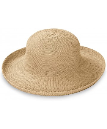 Sun Hats Women's Petite Victoria Sun Hat - Ultra-Lightweight- Broad Brim- Petite Style- Designed in Australia - Tan - CG11F63...