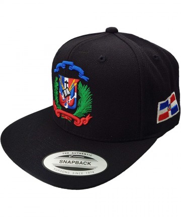Baseball Caps Dominican Republic Shield Snapback Cap - Black - CD12O5OI0WE $36.54