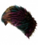Cold Weather Headbands Cozy Warm Hair Band Earmuff Cap Faux Fox Fur Headband with Stretch for Women - B1-colorful - CB18HXI0X...