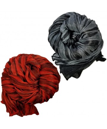 Headbands Head Wrap Scarf Turban - Long Black Head Scarf Wrap Turban Hair Scarf Tie Color Headband 1 or 2 Set - CY18CAHIX7N $...