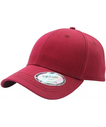 Baseball Caps Plain Baseball Cap with Metal Button for Unisex Adult - Red - C112BRQLUFV $12.04