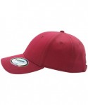 Baseball Caps Plain Baseball Cap with Metal Button for Unisex Adult - Red - C112BRQLUFV $12.04