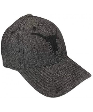 Baseball Caps Longhorns Denim Adjustable Curved Bill Baseball Cap (One Size- Black) - CD18LGS4XC7 $25.01