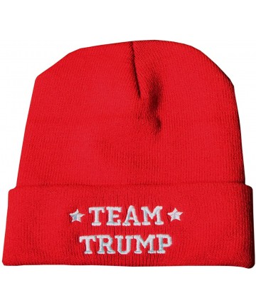 Skullies & Beanies Team Trump Hat - Beanie is Made in USA - Trump Cap - Liberty Red - CT180TTKCQU $24.53