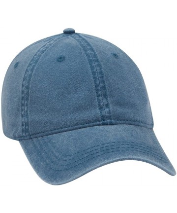 Baseball Caps 6 Panel Low Profile Garment Washed Pigment Dyed Baseball Cap - Sky Blue - CR12IVB0SEJ $18.71