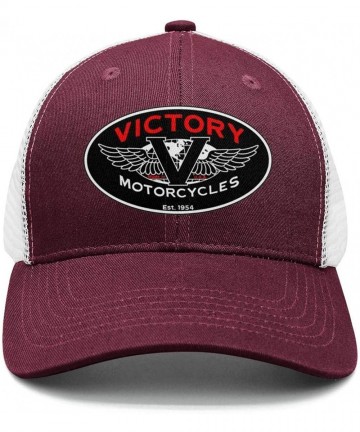 Baseball Caps Victory Motorcycle Logo Classic Baseball Adjustable Snapback - Maroon-36 - C118RL9W5IK $35.13