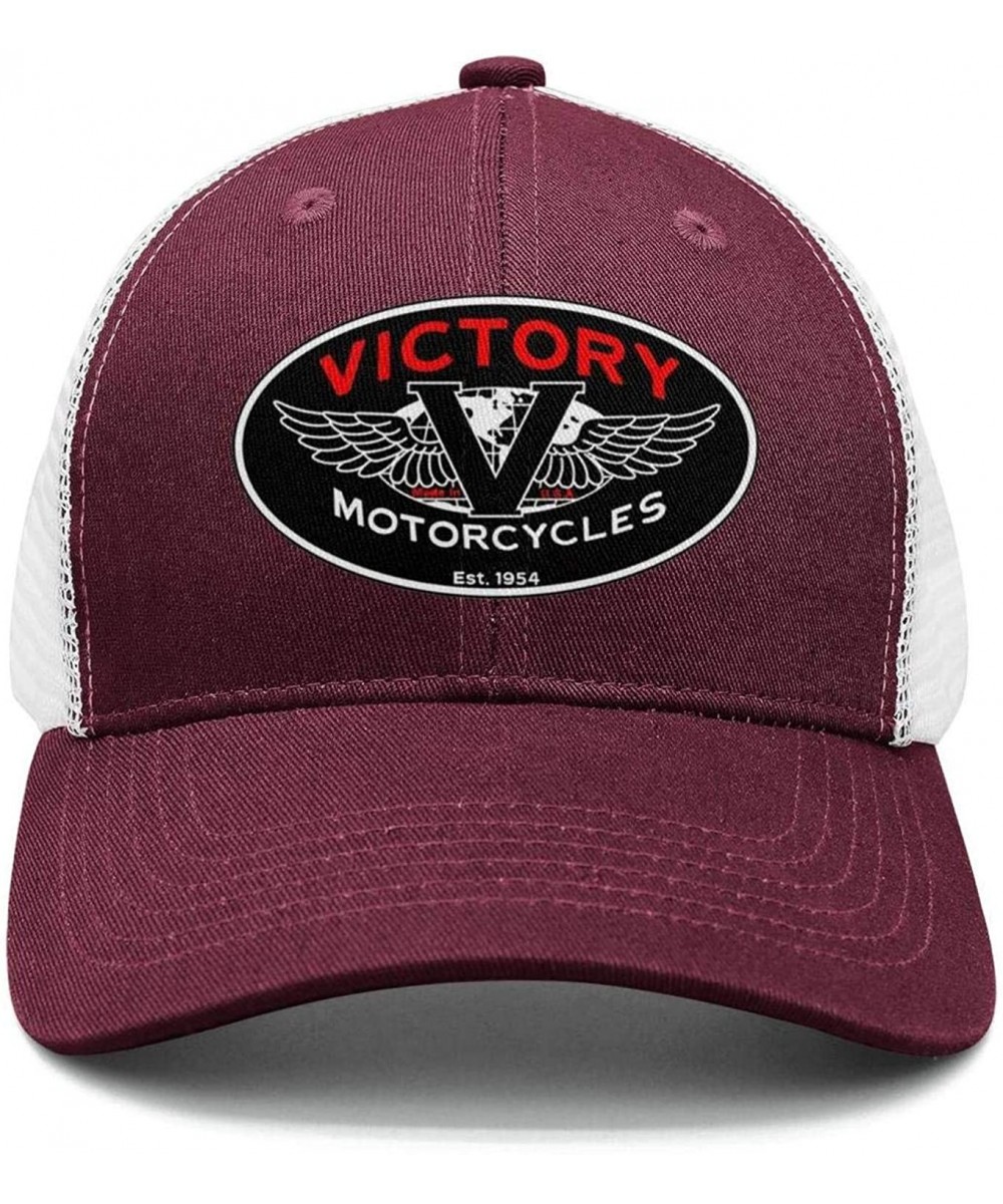 Baseball Caps Victory Motorcycle Logo Classic Baseball Adjustable Snapback - Maroon-36 - C118RL9W5IK $22.73