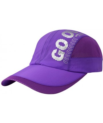 Baseball Caps Light Weight Lt.Weight Performance Quick Dry Race/Running/Outdoor Sports Hat Mens Womens Adults - Purple - CC18...