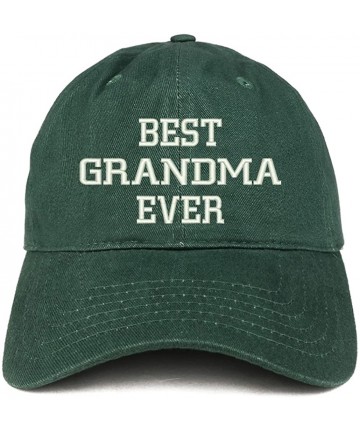 Baseball Caps Best Grandma Ever Embroidered Brushed Cotton Dad Hat Cap - Hunter - C1185HQSZN0 $23.01