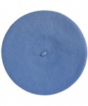 Berets Women's Wool Solid Color Classic French Beret Beanie Hat - Sky Blue - C312LCO1JEZ $14.39