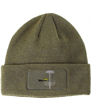 Skullies & Beanies Custom Patch Beanie Disc Golf A Embroidery Skull Cap Hats for Men & Women - Olive Green - CR186H0NAWL $27.97