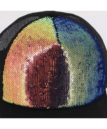 Baseball Caps Multicolored Baseball Cap Adjustable Ponytail Hat Breathable Pnybon Cap for Women and Men - Black&red - C718CIL...