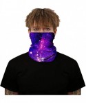 Balaclavas Women's 3D Galaxy Print Multifunctional Headwear Face Mask Headband Neck Gaiter Face Scarf - Galaxy Dark Purple - ...
