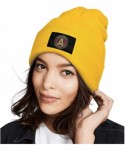 Skullies & Beanies Cuffed Beanie Knit Hat Skull Beanies Cap for Men Women (Yellow-38- One Size) - CG194CHS2O4 $24.98