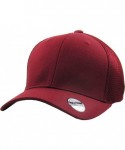 Baseball Caps Blank Stretch Mesh Back Cotton Twill Fitted Hat Spandex Headband - (Mesh Back) Burgundy - CV180K8N824 $18.60