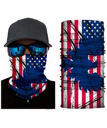 Balaclavas 3D Face Sun Mask Neck Gaiter Balaclava Headwear Bandana for Outwork - American Flag-3 - CN18EMT93LK $14.12