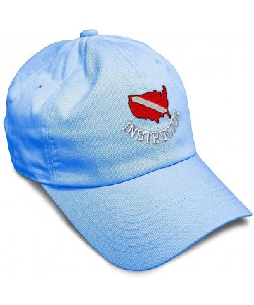 Baseball Caps Soft Baseball Cap Scuba Diving Instructor B Embroidery Dad Hats for Men & Women - Light Blue - CQ18ZG3MHWQ $21.45