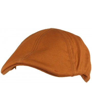 Newsboy Caps Men's 100% Cotton Duck Bill Flat Golf Ivy Driver Visor Sun Cap Hat - Rust - CM11KZ6SPLH $14.36